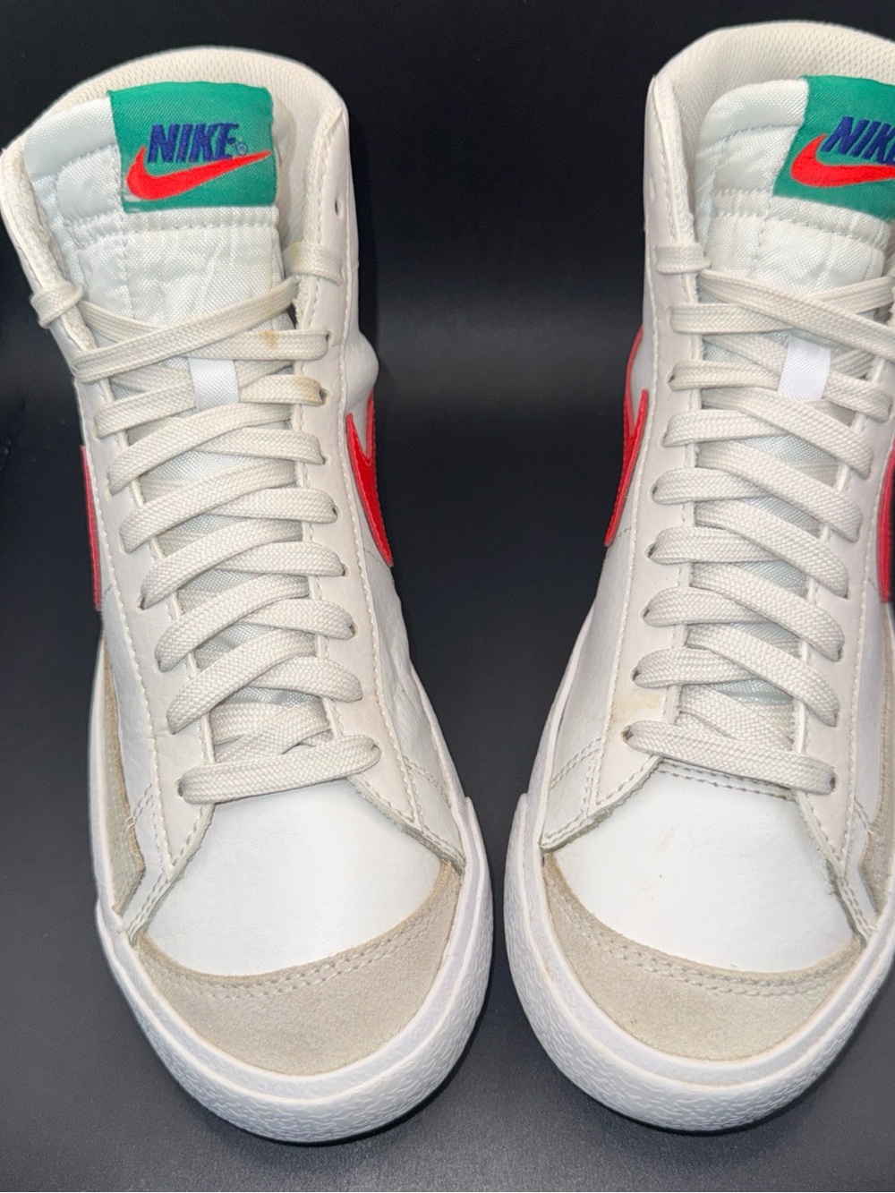 Size 5Y (GS) - Nike Blazer Mid 77 Platinum Tint Crimson, DA4086-004, No Box Good